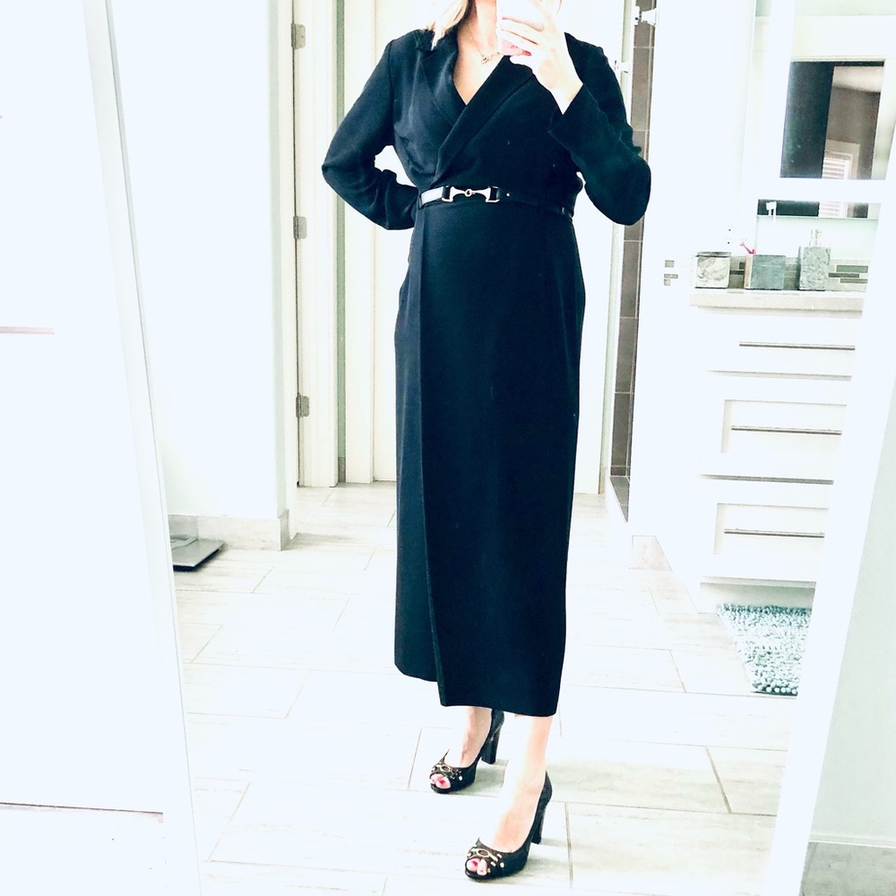 Jones New York black faux wrap maxi dress